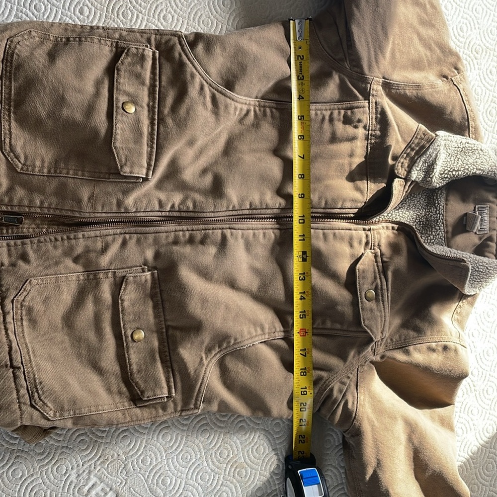 Duluth Trading Co Women’s Tan Firehose Sherpa Lined Jacket - Picture 10 of 10